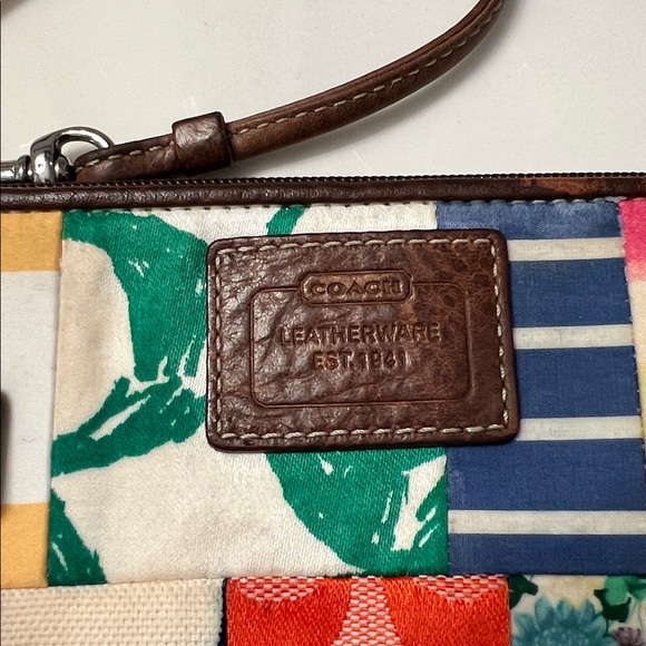 Coach Red and Pink Clutch Patchwork Design GUC - Picture 4 of 6